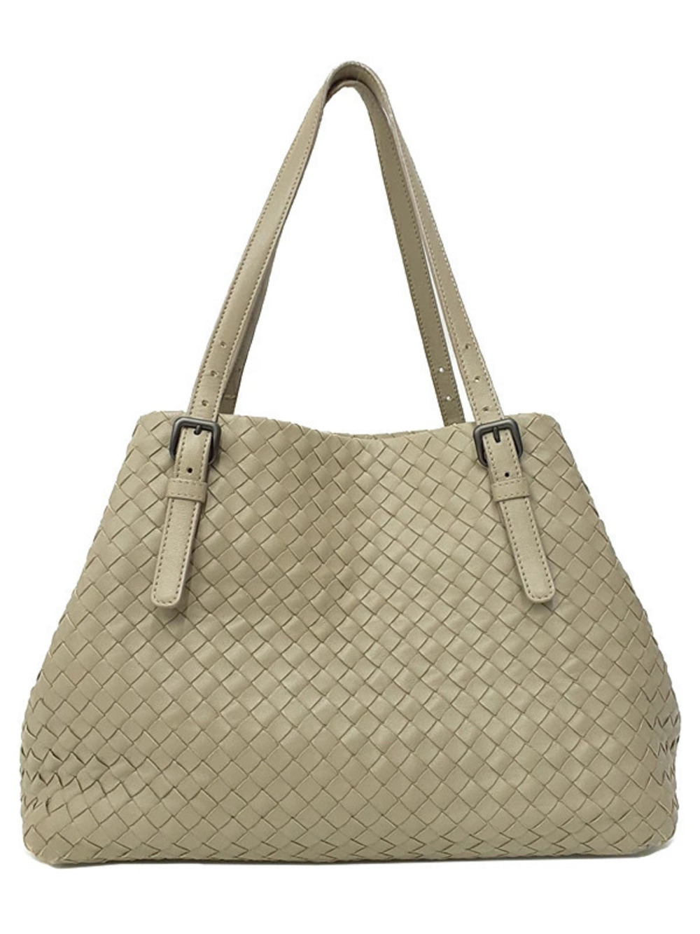 Bottega Veneta Intrecciato Cesta Tote woven nappa lambskin leather Cream